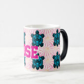 Mug Magique Custom Tropical Turtle Floral Pattern Seamless  (Devant droit)