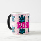 Mug Magique Custom Tropical Turtle Floral Pattern Seamless  (Devant gauche)