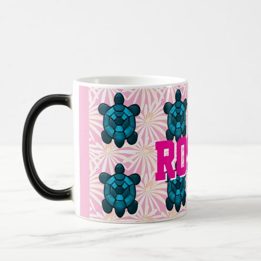 Mug Magique Custom Tropical Turtle Floral Pattern Seamless  (Gauche)