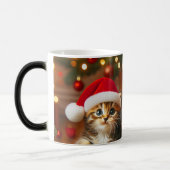 Mug Magique Cute chatons avec le Père Noël et casquettes de re (Gauche)