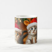 Mug Magique Cute chatons avec le Père Noël et casquettes de re (Centre)