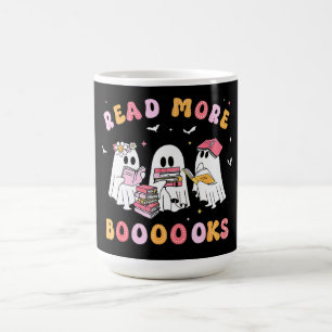 Mug Magique Cute Ghost Book Lire plus Livres Funny Teachers