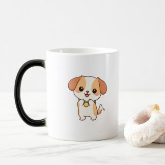 Mug Magique Cute Happy Dog Cartoon Character Kawaii Minimal 