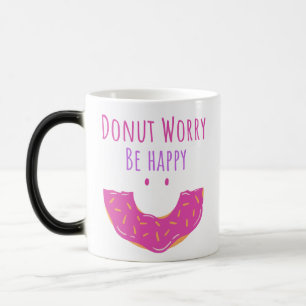 Mug Magique Cute Kawaii Donut Attention Soyez Heureux Donut