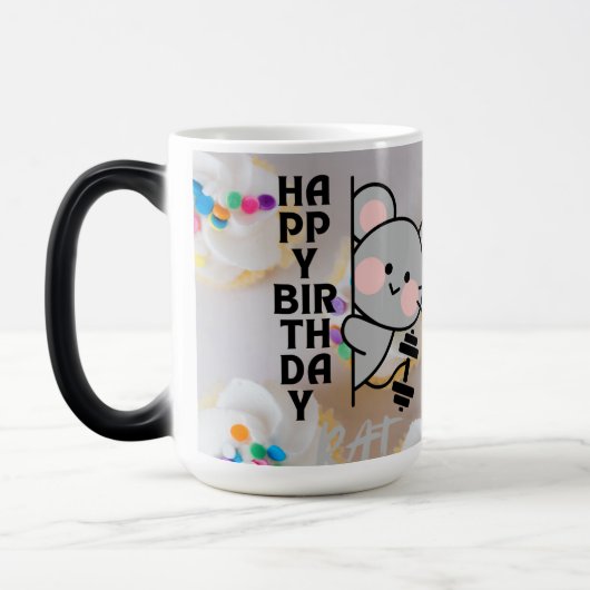 Mug Magique Cute Kawaii Mouse Colour Morphing Coffee Cup Gift (Gauche)