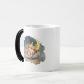 Mug Magique Cute  king Lion Sleeping On The Moon               (Devant gauche)
