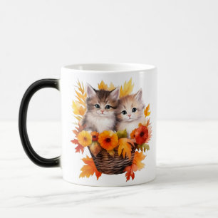 Mug Magique Cute Kittens chats personnalisés en panier