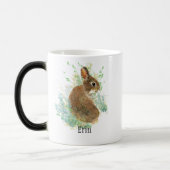 Mug Magique Cute Lapin Lapin Animaux Animaux Personnalisés Nom (Gauche)