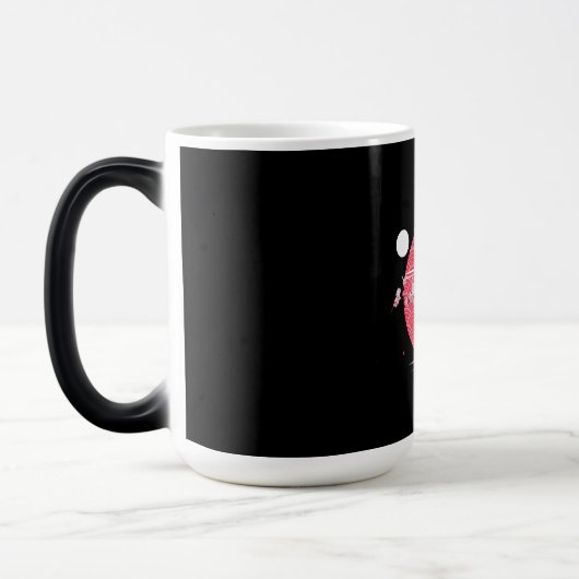 Mug Magique Cute Shiba Inu Kawaii Lune japonaise en fleurs de (Gauche)