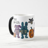 Mug Magique Cute Skeleton Animaux et Halloween Citrouille (Devant gauche)