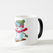 Mug Magique Cute Skiing Snowman Illustration (Devant droit)