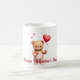 Mug Magique Cute Teddy Bear avec Cœur – Joyuse Saint-Valentin