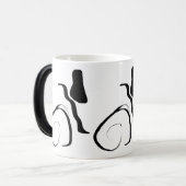 Mug Magique Cycle de rotation : noir et blanc Abstrait (Devant gauche)