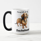 Mug Magique Dachshund brun mignon aquarelle (Gauche)
