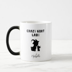 Mug Magique Dame de la chèvre folle passionnée d'animaux de fe