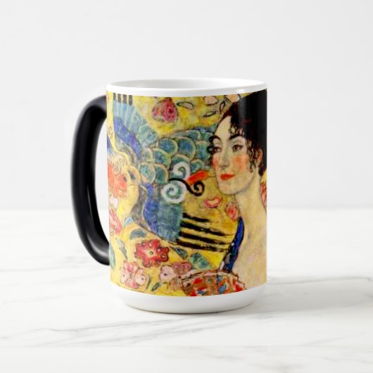 Mug Magique Dame Gustav Klimt avec ventilateur (Devant gauche)