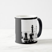 Mug Magique Damier noir et blanc (Devant droit)