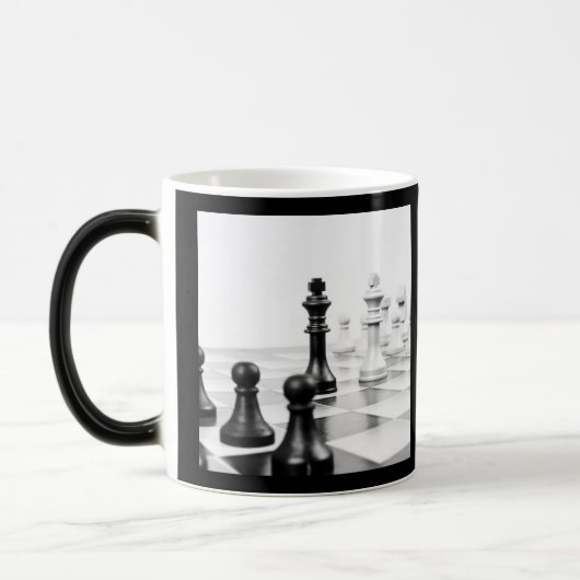 Mug Magique Damier noir et blanc (Gauche)