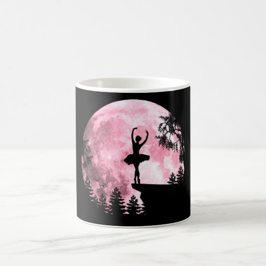 Mug Magique Danseuse de ballet rose pleine lune Ballerine femm (Centre)