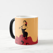 Mug Magique danseuse de flamenco dans une pose spectaculaire (Devant gauche)