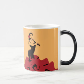 Mug Magique danseuse de flamenco dans une pose spectaculaire