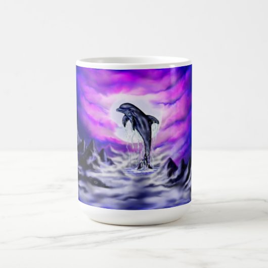 Mug Magique Dauphin clair de lune (Centre)