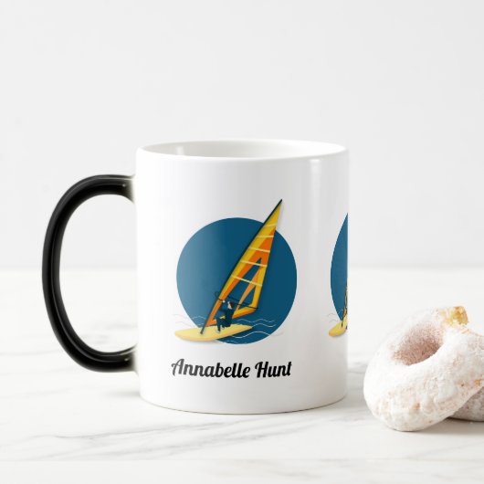 Mug magique de planche à voile (Avec donut)
