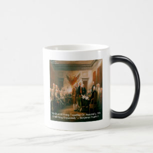Mug Magique Déclaration d'indépendance & Citation de Ben Frank