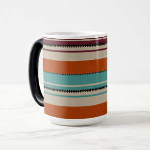 Mug Magique Décor Sud-Ouest Teintes Automnales Rayures