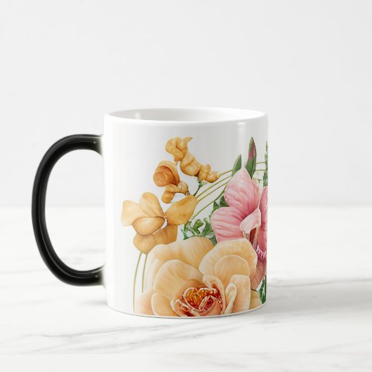 Mug Magique Déferlante d'orchidées (Gauche)