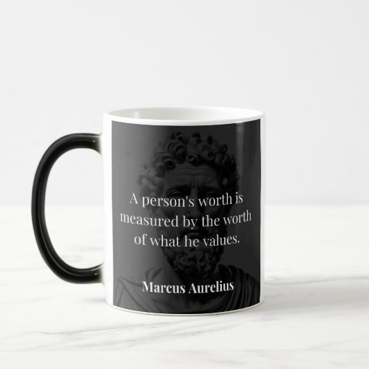 Mug Magique Définir une valeur : Marcus Aurelius sur les valeu (Gauche)
