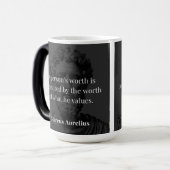 Mug Magique Définir une valeur : Marcus Aurelius sur les valeu (Devant gauche)