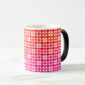 Mug Magique dégradé , dégradé à carreaux , ombre  (Devant droit)
