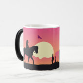 Mug Magique Desert Cowboy Ride - Sunset Silhouette (Devant gauche)
