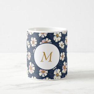 Mug Magique Design bleu et floral