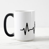 Mug Magique Design d'art de la ligne de café Heartbeat (Gauche)