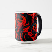 Mug Magique Design rouge et noir (Devant droit)