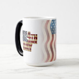 Mug Magique Dessin de drapeau patriotique du 4 juillet