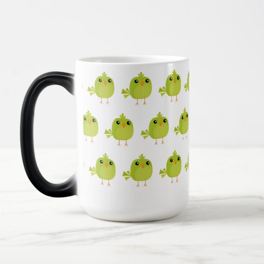 Mug Magique Dessin d'oiseau vert (Gauche)