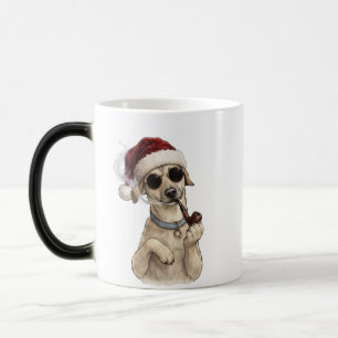 Mug Magique Dessin drôle de chien cool pour la nouvelle année