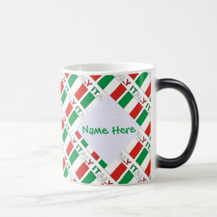 Mug Magique Dessin personnalisé de l'héritage avec drapeau ita
