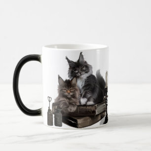 Mug Magique Deux chatons Maine Coon en furie