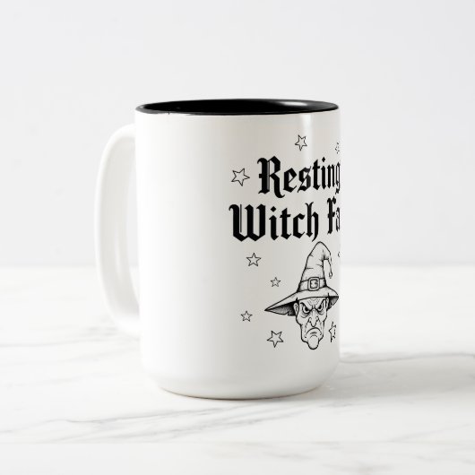 Mug magique d'Halloween - Repose Sorcière visage e (Devant gauche)