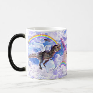 Mug Magique dinosaure arc-en-ciel unicorne dinocorne