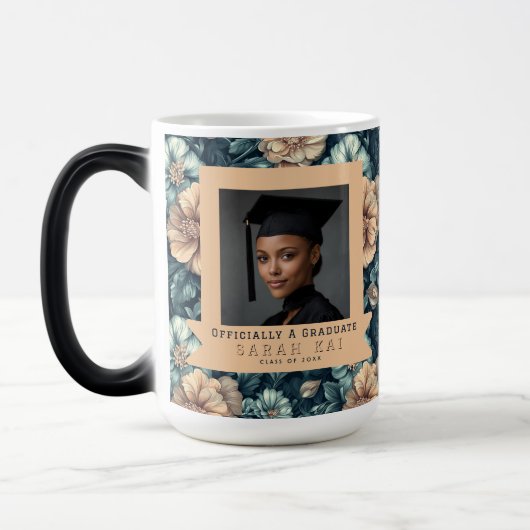 Mug Magique Diplôme d'impression de rose unique (Gauche)