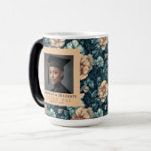 Mug Magique Diplôme d'impression de rose unique (Devant gauche)