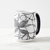 Mug Magique Diseño hecho a mano de líneas y flores (Devant droit)