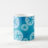 Mug Magique Dollar de sable blanc et Motif bleu (Centre)