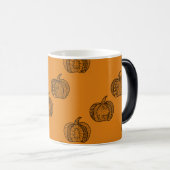 Mug Magique Doodles d'Halloween boho mandala citrouilles Autom (Devant droit)