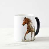 Mug Magique Double Exposure Horse Mug–Forest and Freedom (Devant droit)